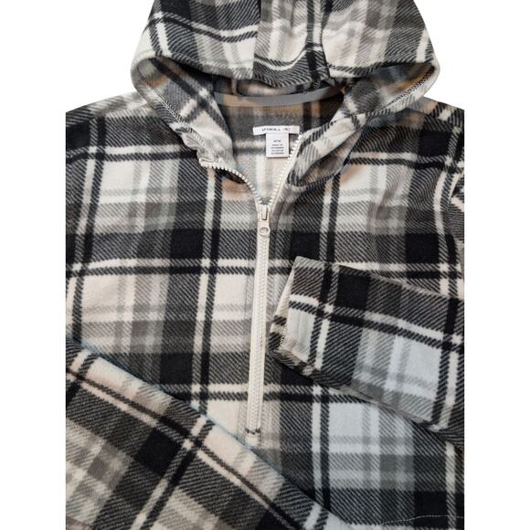 O’Neill Women’s Med 1/4 Zip Polar Fleece Hoodie Pullover Pockets Warm Midweight - Picture 2 of 6